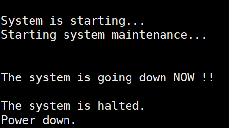 system halted 错误